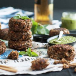 French Lentil Garlic Patties