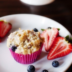 Double Berry Streusel Muffins
