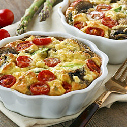Asparagus Mushroom Crustless Quiche