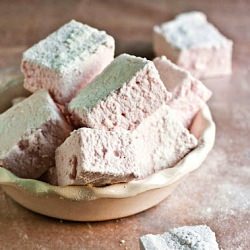 Homemade Rhubarb Marshmallows
