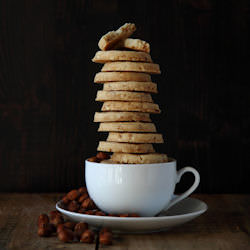 Toasted Hazelnut Shortbread Cookies