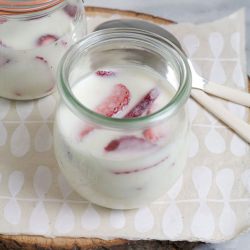 Buttermilk Strawberry Panna Cotta