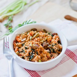 Sautéed Kale, Carrots and Couscous