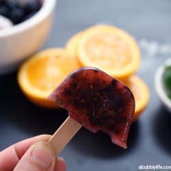 Blackberry Orange Mint Popsicles