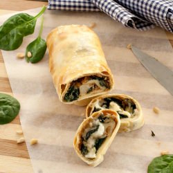 Spinach, Pear and Taleggio Strudel