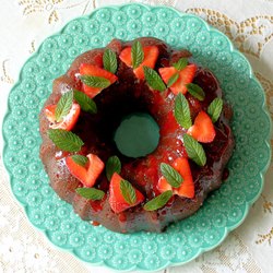 Strawberry Glazed Pound Cake