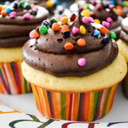 Cupcakes with Chocolate Frosting