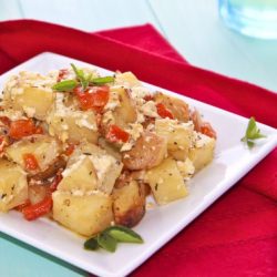 Greek Style Lemon Feta Potatoes
