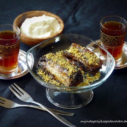 Chocolate Pistachio Rolled Baklava