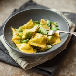 Fava Bean Ravioli