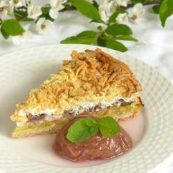 Rhubarb Pie with Rhubarb Sorbet