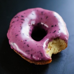 Bourbon Blueberry Basil Donuts
