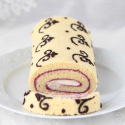 Ornamental Strawberry Cake Roll