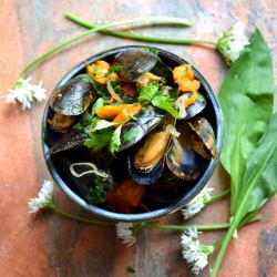 Mussels, Wild Garlic and Guanciale