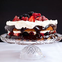 GF Chocolate Berry Cream Cake