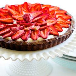Strawberry Brownie Tart