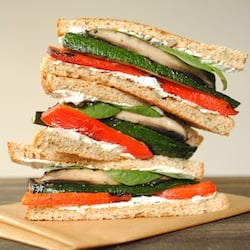 Vegetable Sandwiches w/ Goat Cheese
