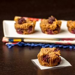 Blackberry Almond Meal Muffins
