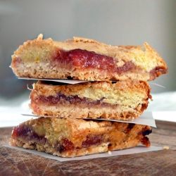 Brown Butter Rhubarb Cookie Bars