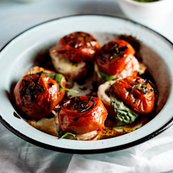 Roasted Caprese Tomatoes