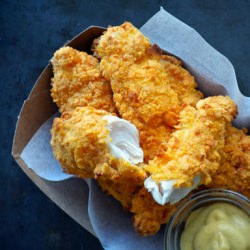 Baked Cheddar Dijon Chicken Tenders