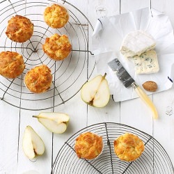 Blue Cheese and Pear Muffins