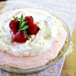 Strawberry and Coconut Icebox Pie
