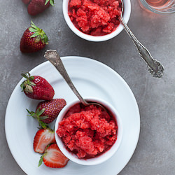 Strawberry Wine Granita