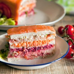 Salty Cake with Sliced Bread