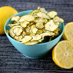 Raw Vegan Lemon Dill Zucchini Chips