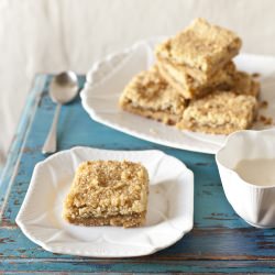 Rhubarb Crumble Slices