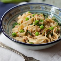 Tagliatelle with Roe and Peas