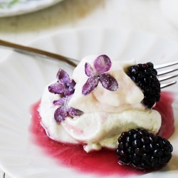 Lilac Blackberry Pavlovas