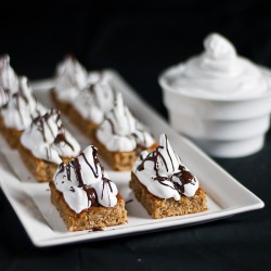Banana Peanut Butter Meringue Bars