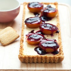 Ricotta Cheese Cake with Baked Plum