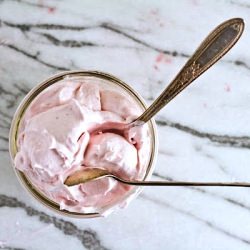 No Fuss Strawberry Ice Cream