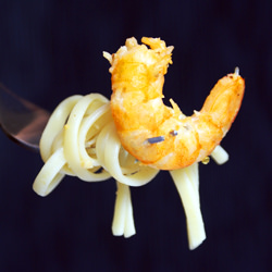 Garlic Shrimps with Linguine
