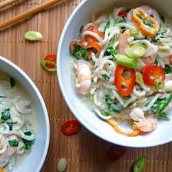 Coconut Lime Prawns with Noodles