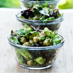 Avocado Chickpea Salad with Pesto
