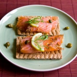 Gravlax on Crispbread