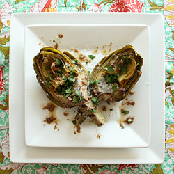 Grilled Artichoke with Anchovies