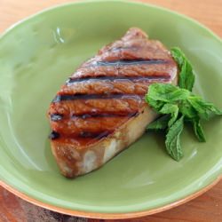 Grilled Sweet Tea Glazed Pork Chops