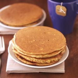 Banana Oatmeal Protein Pancakes