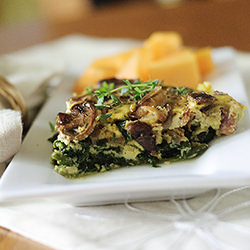 Mushroom and Spinach Quiche