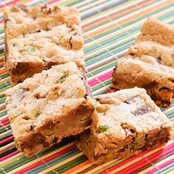 Spiced Pistachio Blondies
