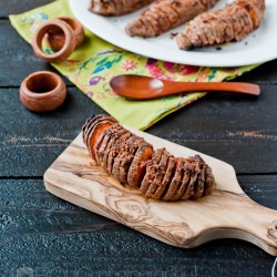 Hasselback Sweets w/ Crispy Garlic
