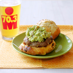 Cheddar Burger with Bacon Guacamole