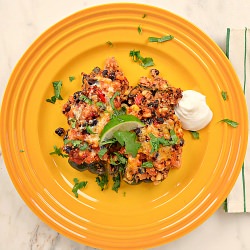Quinoa Black Bean Chicken Poblanos