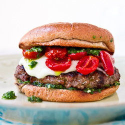 Roasted Tomato and Pesto Burger