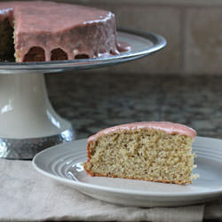 Earl Grey Cake with Rhubarb Glaze